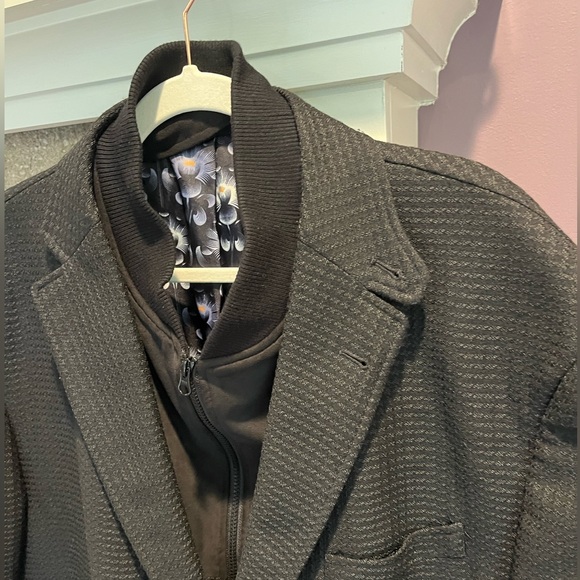 ROBERT GRAHAM Jetset II Blazer Removable Vest Black Men's Size 52 Tall - Picture 10 of 16